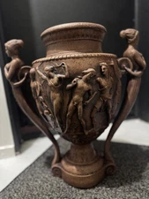 Alva Museum Reproductions Anciet Rome Empire Trophy Sculpture  Vase Art 12"
