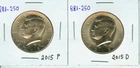 2015 P&D Kennedy Half Dollars Uncirculated BU NIFC