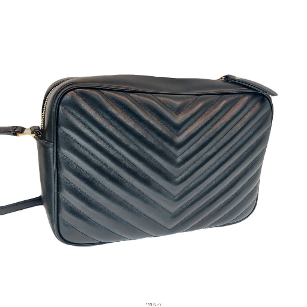 Borsa a tracolla Saint Laurent Lou fotocamera nappa 612544 139239941