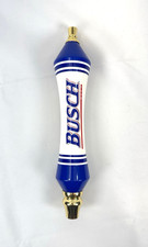 Busch Beer Tap Handle Collectible White Blue and Gold 11.5 in long