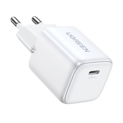 Mini adapter Ugreen Nexode Mini, GaN, USB-C, 30W, PD, white
