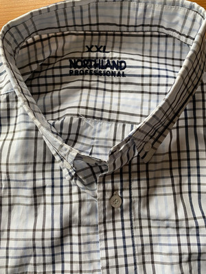 Hemd Herren Northland   XXL Weiß-Beige Kariert Langarm