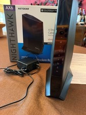 NETGEAR Nighthawk AX6 AX2700 WiFi 6 DOCSIS 3.1 Cable Modem Router, 4 LAN Ports