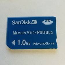 SanDisk 1GB Memory Stick Pro Duo Genuine Memory Card MagicGate Sony Camera PSP