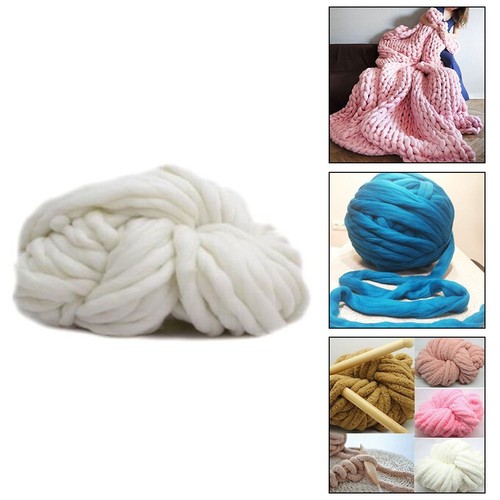 Unspun Wool Yarn 18mm 3 Product Colors. COMFORTABLE Diy Hand Knitted Extra Thick - Bild 2 von 24
