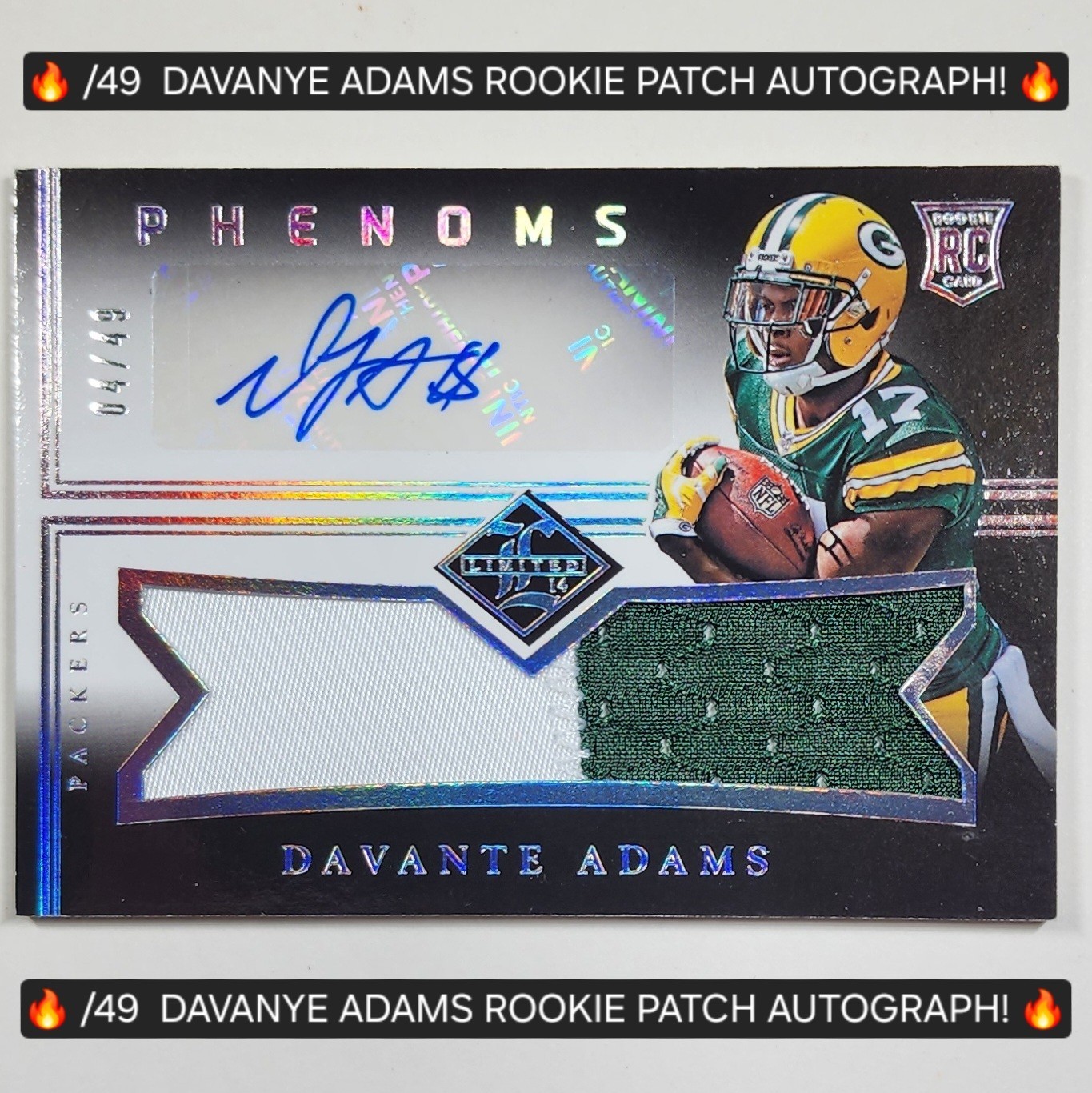 🔥 /49 2014 PANINI DAVANTE ADAMS ROOKIE PATCH AUTO RPA LOS ANGELES RAMS PACKERS 