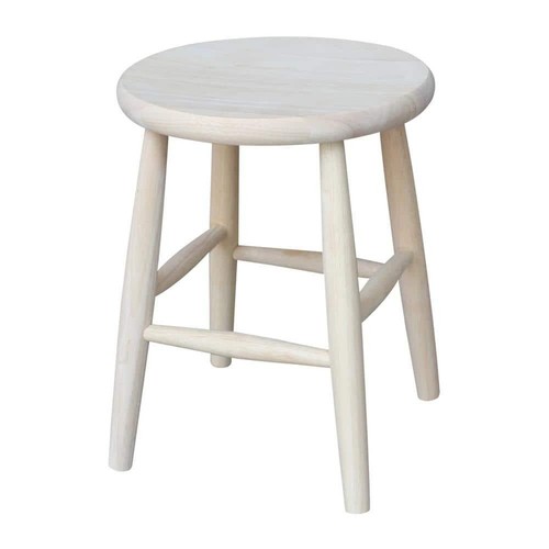 International Concepts 18 in. Unfinished Wood Bar Stool - Picture 10 of 10