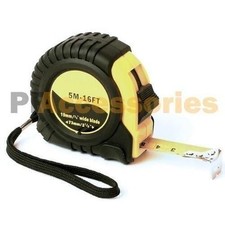16 FT 3/4" Heavy Duty SAE Metric Measure Tape w/ Hand Strap Belt Clip Thumb Lock