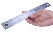 15 In Stainless Metal RULER Cork Back inch me...