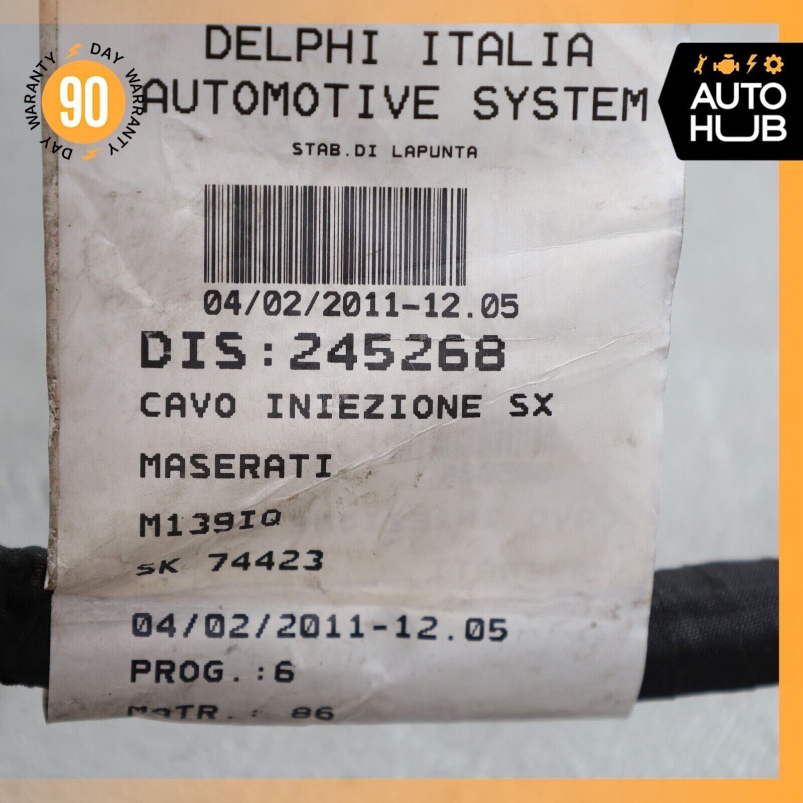 09-19 Maserati GranTurismo M145 4.2L V8 Engine Motor Wiring Wire Harness OEM