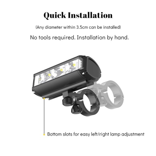Waterproof Super Bright LED Bike Light USB Rechargeable Bicycle Front Headlight - Picture 9 of 11