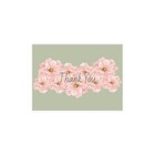 Postcard 10pcs (envelopes included) - Thank You Watercolor Pink Flowers
