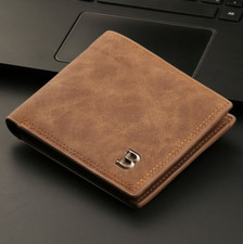 Wallet Retro Men Vintage Leather with Coin Bag Zipper