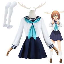 Cosplay My Deer Friend Nokotan Shikanoko Noko School Uniform Dress Shirts Skirts
