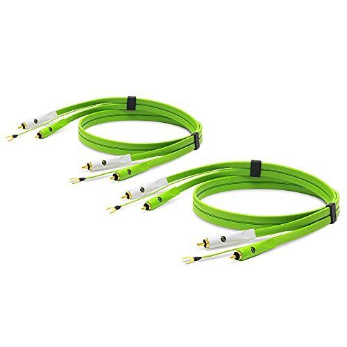 Oyaide NEO d+RCA for TurnTable classB Duo Cable Green 1.0m 3.3ft Pair 2 Set NEW - Picture 1 of 2