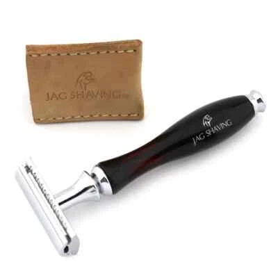 JAG Shaving Double Edge Rasierhobel mit Lederetui