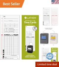 Professional Payroll/Job Time Cards - Double-Sided, 100 Pack for Time Clocks