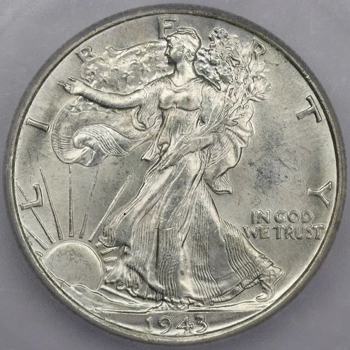 1943 50c Walking Liberty Half Dollar - ICG MS 64