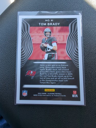 Tom Brady 2022 Panini Illusions NFL verde esmeralda paralelo #91 - Imagen 5 de 5