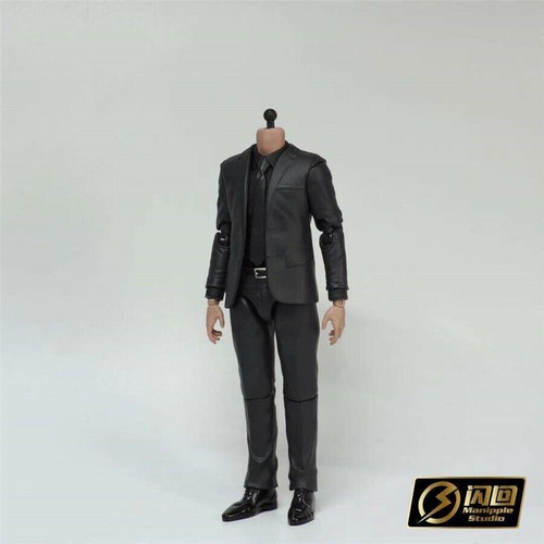 Figura de acción Mefex SHF negra escala 1:12 cuerpo manos forma PVC modelo juguetes - Imagen 2 de 6