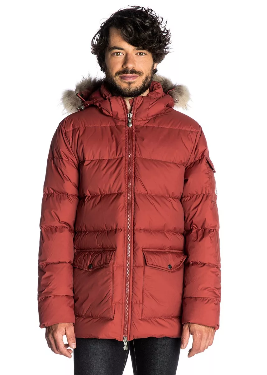 Pyrenex Authentic Mat Jacket Fur Brique Red REDUCED TO CLEAR