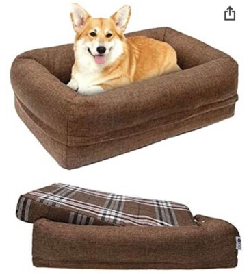 2-in-1 Memory Foam Dog Bed Detachable Mattress with Removable Washable  Cover, Wa