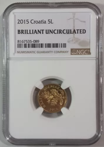2015 Croatia 5L -NGC Brilliant Uncirculated-