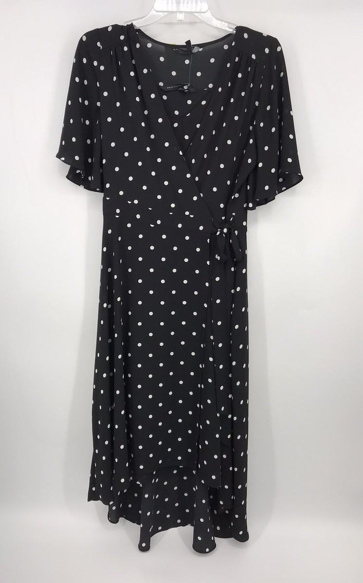 brown polka dot dress white house black market Latiana Maxi Dress