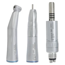 COXO Dental Slow Low Speed Contra Angle Straight Handpiece Air Motor 4 Hole NSK