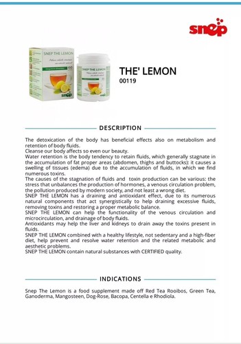 SNEP Olivox + The Lemon Tea (Kit 2 items)Detox Fight Water Retention - Picture 3 of 9