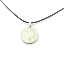 Pierres et Minéraux. Collier pièce de monnaie Roumanie 1000 lei République Cord