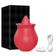 10 Speeds-Rose-Vibrator-Silicone-Powerful-Massager-Rechargeable Women Adult Gift