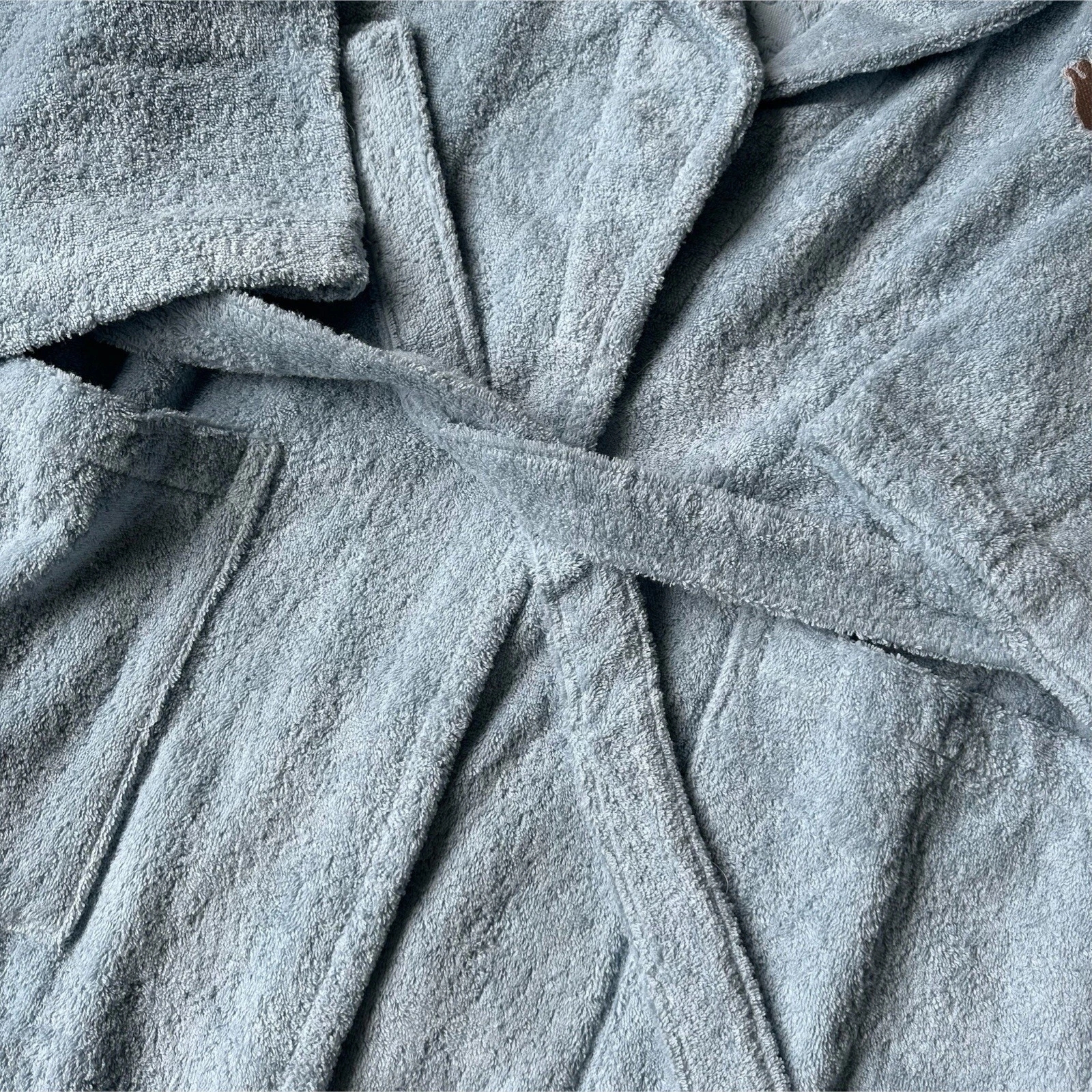 OFF WHITE Accappatoio da bagno con logo freccia bianco sporco blu