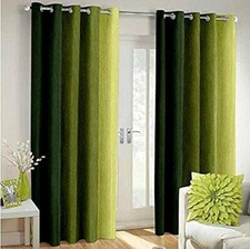 New 2 Piece Eyelet Door Curtain Set - 7 ft