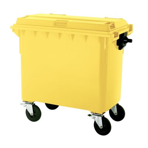 Müllgroßbehälter Großmüllcontainer Abfallcontainer 770 Liter Flachdeckel gelb - Bild 1 von 2