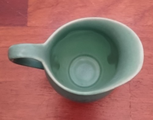 1930 ROOKWOOD Art Deco - Arts & Crafts Matte GREEN Pottery Ceramic Creamer - Picture 4 of 5