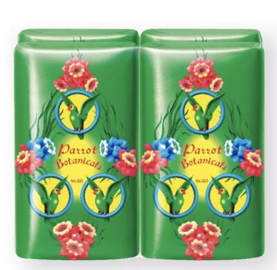 Parrot Flora Bar Soap, Flora Scent, Green, Size 105 g. Pack of 4