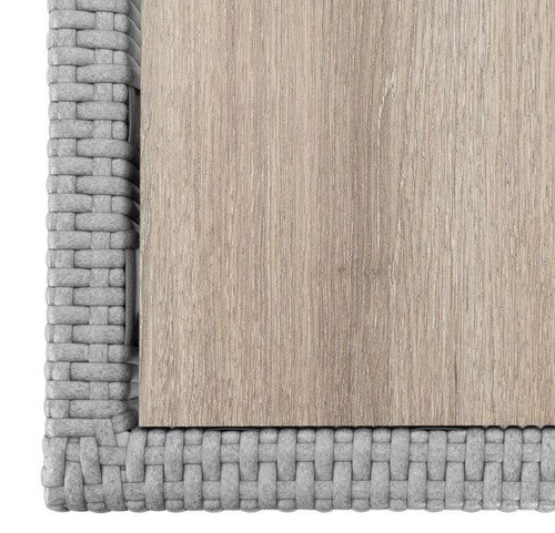 NEW Portofino Faux Wood Outdoor Coffee Table in Honey/Grey 46" x 26" READ - Picture 2 of 17