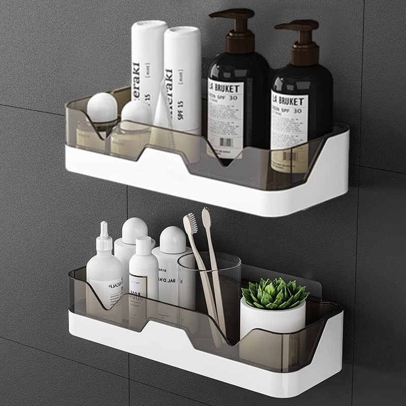 Adhesive Shower Caddy Shelf for Bathroom 2 Pack Premium Wall Mount Storage