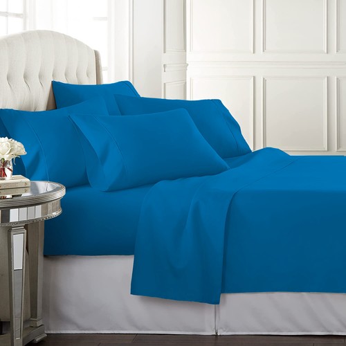 NEW 2000TC 100% Egyptian Cotton Sheet Set Queen King Size Eight colours 2022 AU - Picture 18 of 22
