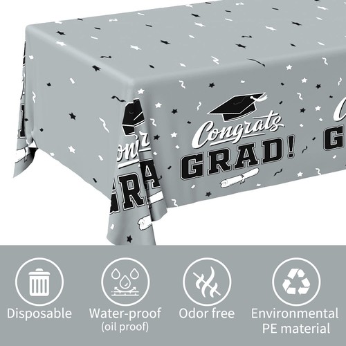 Graduation Party Decorations Gongrats Grad Tablecover for Graduation Party Su... - Picture 2 of 6