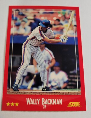 1988 Score Wally Backman #303 New York Mets 2nd Base MLB