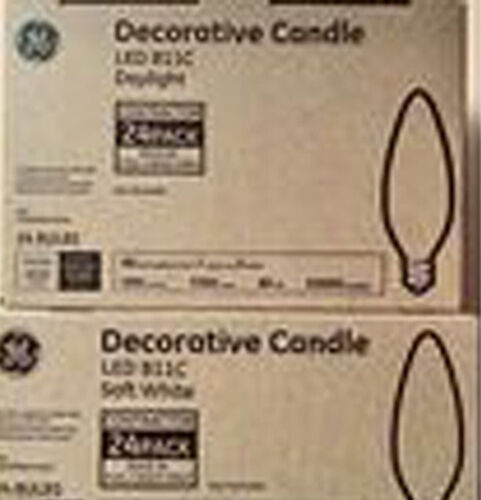 2 - GE LED B11C Decorative Candle Contractor 24 pk candelabra base Daylight #998
