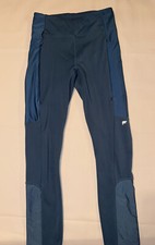 Women's Fabletics Motion 365 Leggings Size S Blue Teal Zip Pocket Stretch