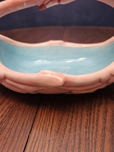 Dept 56 Pink Flamingo Ceramic Summer Basket Dish - Picture 8 of 10