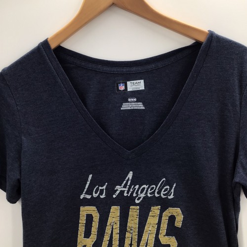 Los Angeles Rams Womens V-Neck T-Shirt Size Medium Blue LA Rams New NFL - Picture 4 of 11