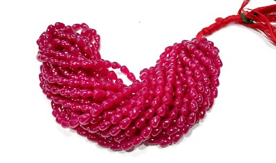 1 Strand Ruby Teardrop Smooth 5x7mm Beads 16''inch, Jewelry Making Ruby Drops