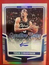 2024-25  Donruss TOSAN EVBUOMWAN Signature Series Silver Auto #SS-TEP  Pistons