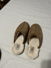 UGG Women's Pearle Fur Lined Scuff Slipper Chestnut Size 10
