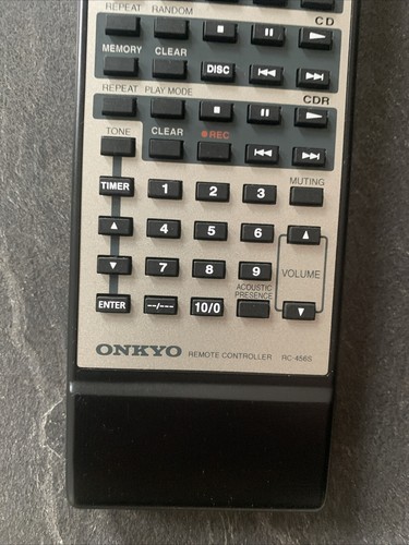 ONKYO RC-456S MANDO A DISTANCIA ORIGINAL TOTALMENTE DESPOJADO LIMPIO PROBADO Y FUNCIONANDO - Imagen 3 de 5